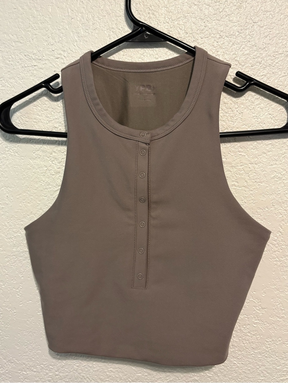 Abercrombie & Fitch YPB SculptLUX Crop Top Henley Slim Tank - Size Small
